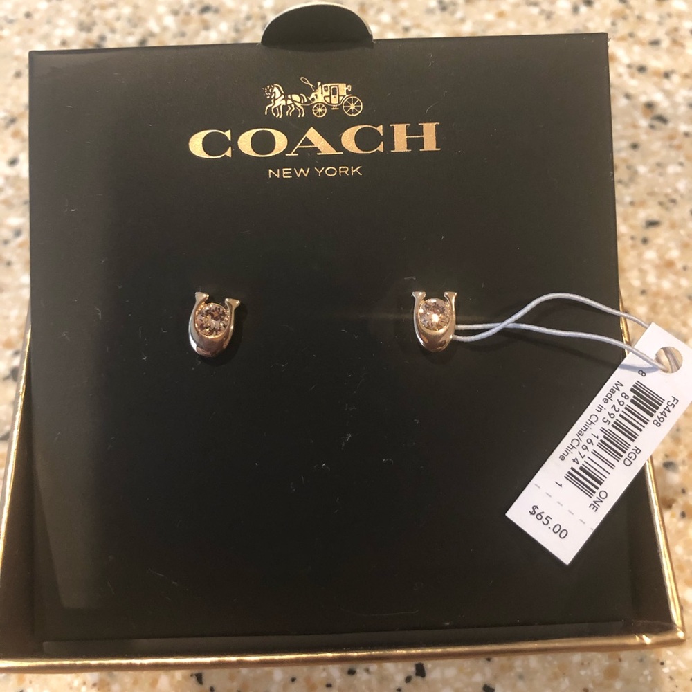 Coach stud earrings